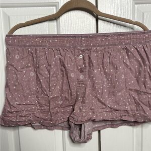 PINK Victoria’s Secret Light Purple Mauve Starry Night Boxer Shorts/ PJ’s